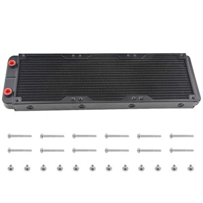 Abbildung von LENX 18 Rohr Aluminium Wärmetauscher Heizkörper für PC CPU CO2 Laser Wasser Kühlsystem Computer 360 mm (B)