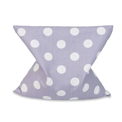 Abbildung von GRÜNSPECHT Bio Rapssamen Kissen 19x19cm, Wärmekissen für Nacken, Bauch &amp; Rücken, Bezug aus 100% Baumwolle (kbA), Mikrowelle Backofen, Punkte lila (611 V4)