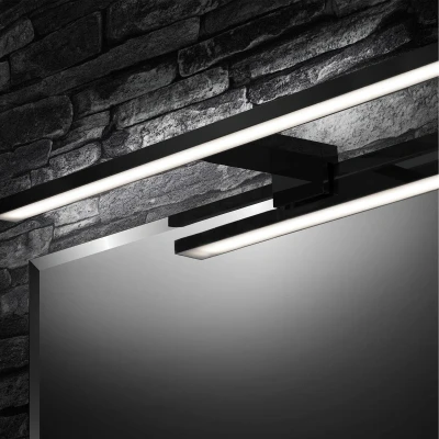 Abbildung von Briloner Leuchten LED Spiegelleuchte, Spiegellampe IP44, Badleuchte, Badlampe 8 Watt, 780 Lumen, 4000 Kelvin, Schwarz, 600x103x36mm (LxBxH)