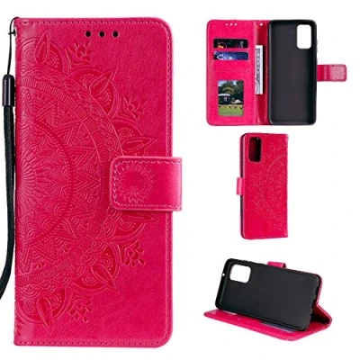 Abbildung von CoverKingz Klapphülle kompatibel mit Huawei P40 Pro Schutzhülle Kartenfach zum aufklappen Klapphandyhülle Case klappbar Motiv Mandala Pink