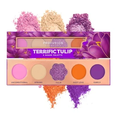 Abbildung von Profusion Cosmetics Blooming Hues Lidschatten Palette mit 5 Farbtönen, Mauve