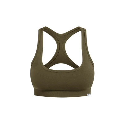 Abbildung von Smilodox Louisa Sportbh mit mittlerer Stützkraft, Damen, Größe: XS, Khaki