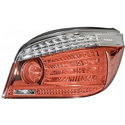 Abbildung von HELLA 2VP 009 425 111 Rückleuchte links LED, P21W, W16W 12 glasklar, Rot mit Glühlampen Lampenträger BMW: 5 Limousine