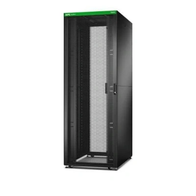 Abbildung von APC Easy Rack 800mm/48HE/1200mm mit Dach, Seitenwand, Rollen, Füßen und 4 Halterungen, ohne Boden, schwarz (ER8822)