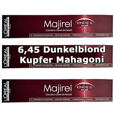 Abbildung von L&#039;Oréal Professionnel Majirel 6,45 dunkelblond kupfer mahagoni, 50 ml