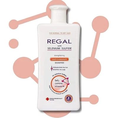 Abbildung von REGAL Anti Schuppen Stärkungsshampoo für trockenes Haar Shampoo Mit Koffein und Vitamin PP Gesundes, gepflegtes, hydratisiertes glänzendes 200ML