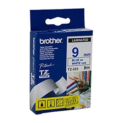 Abbildung von Brother TZe 223 (9 mm) Blau bis weiß Tape