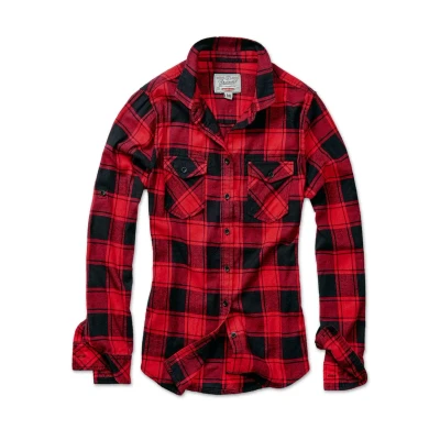 Abbildung von Brandit Flanell Hemdbluse, Damen, Größe: 4XL, Red black