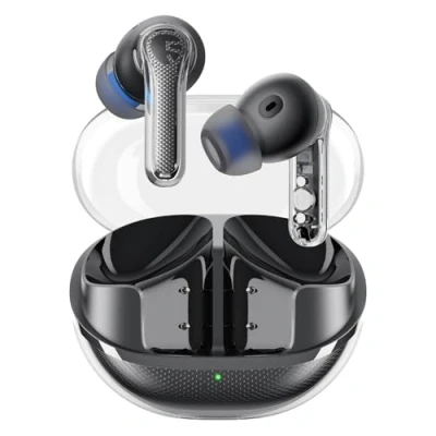 Abbildung von SoundPEATS Clear Bluetooth Kopfhörer, 12 mm Treiber und Dual ENC Mikrofon für klare Anrufe Spielmodus 40 Stunden Wiedergabezeit App Steuerung