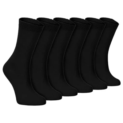 Abbildung von Sock Snob 6er pack damen dünn elegant bunt farbig baumwolle socken 37 42 eur (37 eu, PL30 Black)