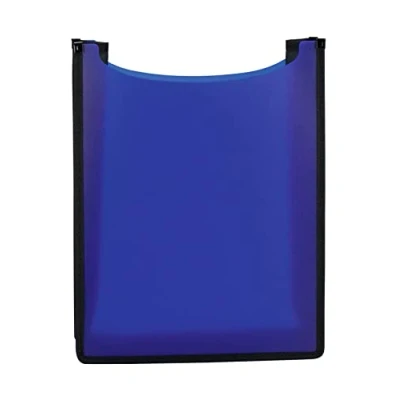 Abbildung von HERMA 19481 Heftbox A4 Schulranzen transparent blau, oben offen, Kinder Schulheftbox aus Plastik für Schnellhefter, Bücher, Schulhefte, Blöcke &amp; Unterlagen, stabile Heftmappe den Rucksack