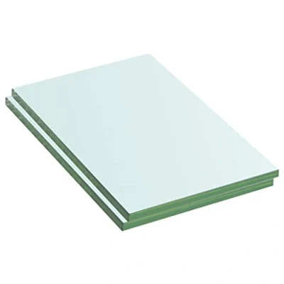 Abbildung von vidaXL 2X Regalboden Glas Glasboden Glasscheibe Glasplatte Regalbrett Ersatz Platte für Glasregal Klarglas Transparent 20x12cm