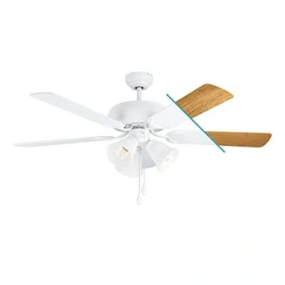 Abbildung von Eglo 35076 Ventilator LAS PALMAS m.Spot/Schirm 3X40W/E27 H:47,4cm Ø:132cm weiss matt