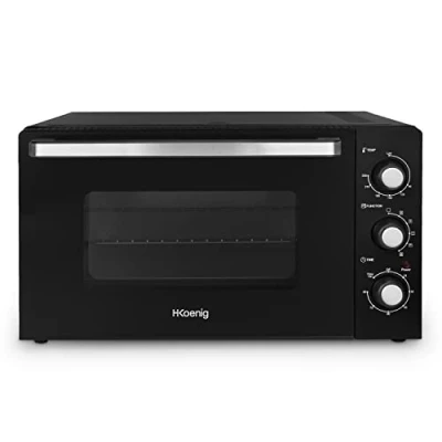 Abbildung von Mini Backofen, 42 l, bis 230 C, 5 Kochmodi, Krümelaufnehmer und Drehspieß, 2000 W