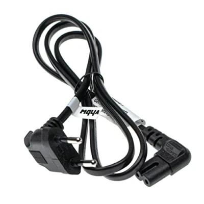 Abbildung von vhbw Netzkabel Schutzkontaktstecker Ersatz für Pari Boy 00682465 Kaltgeräte z.B. PC Monitor Computer Drucker C7 Buchse, 1 m, Gewinkelt