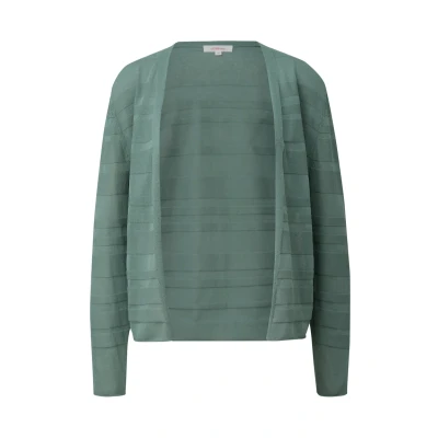 Abbildung von s.Oliver MIT Musterstruktur Strickjacke, Damen, Größe: 40, Helles petrol