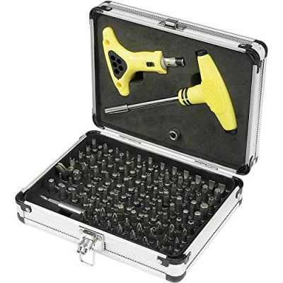 Abbildung von Basetech 829744 Bit Set 105teilig Schlitz, Kreuzschlitz Phillips, Pozidriv, Innen Sechskant, TORX, TO
