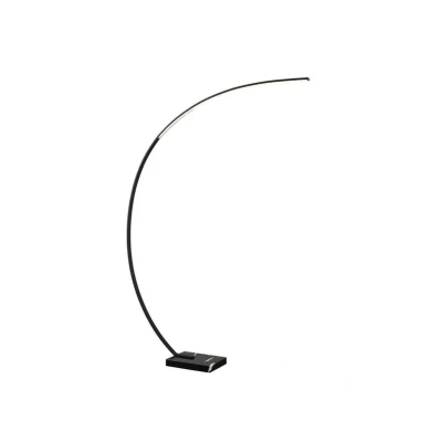 Abbildung von Lindby LED Bogenstehleuchte Kendra, schwarz, Alu, Höhe 180cm