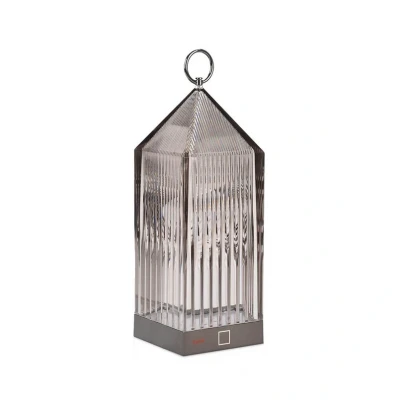 Abbildung von Kartell LED Akku Tischlampe Lantern, rauch, recycelt, IP54