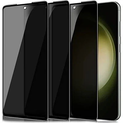 Abbildung von IBETEK Schutzfolie für Samsung Galaxy S23 Sichtschutz, [3 Stück] Anti Spy Sichtschutz Panzerglasfolie Tempered Glass 9H Härte Gehärtetem Glas Dunkel Folie Blickschutzfolie Displayschutzfolie
