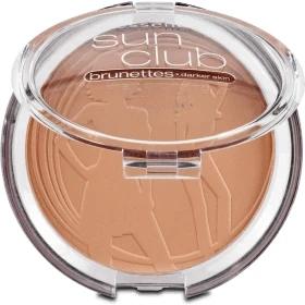 Abbildung von essence sun club matt bronzing powder, Bronzer, Nr. 02, Nude, mattierend, matt, für trockene Haut, unreine vegan, ohne Alkohol, Konservierungsstoffe, Parabene, 1er Pack (15g)