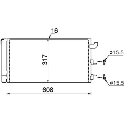Abbildung von MAHLE ORIGINAL AC 710 000S Klimakondensator mit Trockner 16 15,5 608 FIAT: Panda II Schrägheck