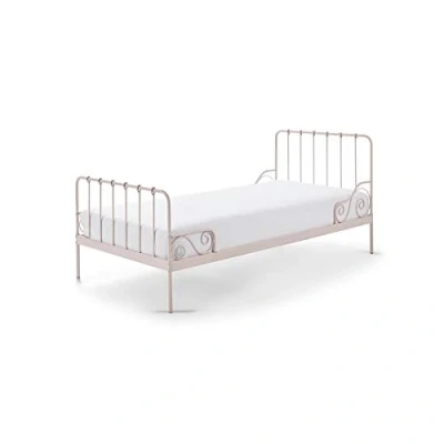 Abbildung von VIPACK Alice Liegefläche 90 x 200 cm rosa Metallbett, Einzelbett, Kinderbett, Jugendbett, Single Bett, Metall, 94 205