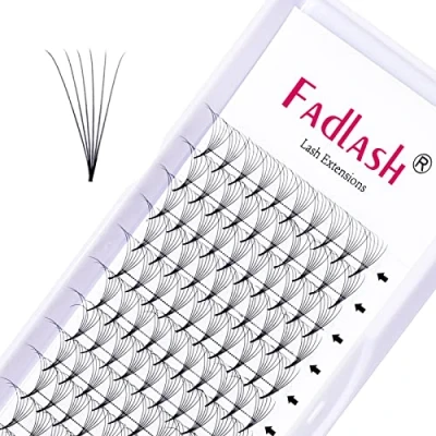 Abbildung von Volumen Wimpern 6D 0.07mm C Curl 13mm Fächer Extensions Russian Volume Künstliche Premade Lashes (6D 0.07 C, 13mm)
