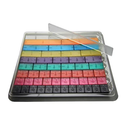 Abbildung von Wissner® aktiv lernen Lernspielzeug Bruchrechensatz linear 9 Farben (51 Teile), Bruchrechnen RE Plastic® St),