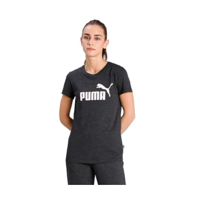 Abbildung von Puma LOGO TEE Sport Tshirt, Damen, Größe: XS, Dark gray heather