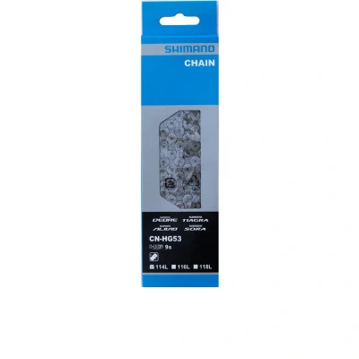 Abbildung von Shimano 9V Kette. 114 Link