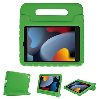 Abbildung von ProCase Kinder Hülle mit Kickstand für iPad 10.2 Zoll/iPad Pro 10.5 Air 3rd Zoll, Ultra Leicht Stoßfest Robust Kind Schutzhülle Umwandelbar Handgriff Handle Standfunktion Grün