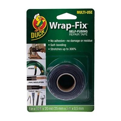 Abbildung von Duck Tape Wrap Fix selbstverschweißendes Reparaturband, 25 mm x 3 m