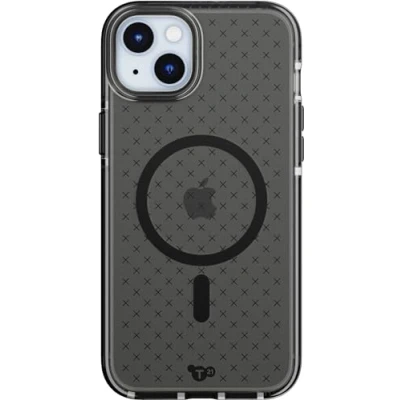 Abbildung von tech21 Evo Check Hülle für iPhone 15 Plus, Kompatibel mit MagSafe, Einfache Telefonhülle, Biologisch abbaubar, Schwarz, 12x Militärniveau Fallschutz: 4,9m