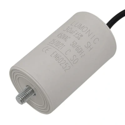 Abbildung von Lumonic Anlaufkondensator mit Kabel 25cm I 30µF 450V 45x75mm 30uF Motorkondensator Kunststoffgehäuse Betriebskondensator für Pumpen, Ras