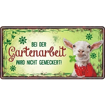 Abbildung von AV Andrea Verlag Großes Metallschild rostfrei Blechschild Schild mit lustigem Spruch im Vintage Retro Look (Gartenarbeit 33519)