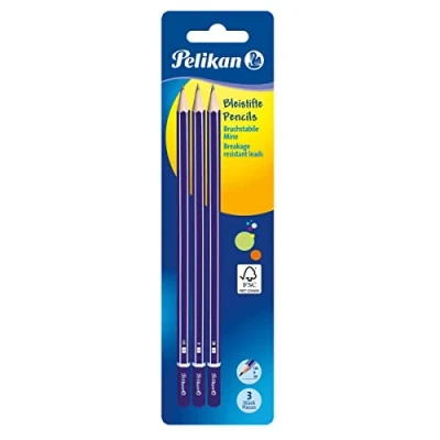 Abbildung von Pelikan 807418 Bleistifte In 2B/B/HB, 3 Stück auf Blisterkarte