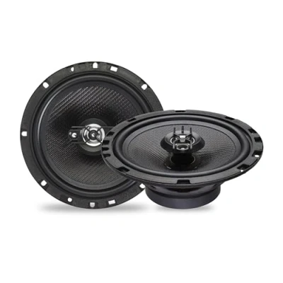 Abbildung von Caliber Auto Lautsprecher Set 120W 2er Ø 16,5CM Koaxial 2 Wege 30 mm Mylar Dome Hochtöner Schwarz 6,5 Zoll