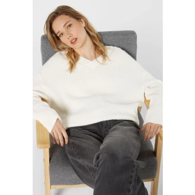 Abbildung von SENSES.THE LABLE V Ausschnitt Pullover, mit