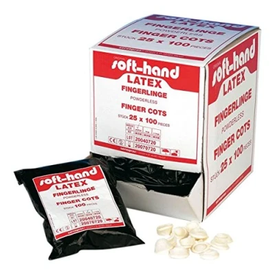 Abbildung von Latexfingerlinge Puderfrei Gr.S 100 St
