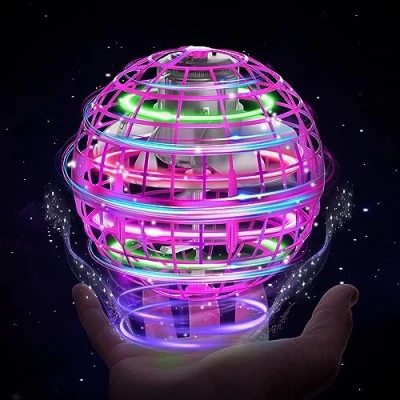 Abbildung von XINHOME Fliegender Ball, Flying Ball mit Led Beleuchtung, Orbi Drohne Orbit Hover Toy Geschenke für Jungen Mädchen 6 12 Jahre Orb Spielzeug