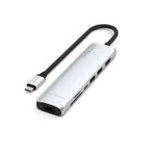 Abbildung von Satechi USB C 7 in 1 Slim Multiport Adapter with Ethernet Silver