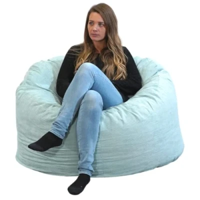 Abbildung von Sitzsack XXL 100 cm Erwachsene und Kinder Weich Bequem Optimale Unterstützung für den Rücken mit Füllung Sessel, Gaming Sitzsack, Bean Bag Chair (Grün)