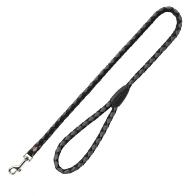 Abbildung von TRIXIE Hundeleine Cavo Leine SM, 1,00 m ø 12 mm in schwarz/grafit kurze Führleine für den Hund mit guter Kontrolle kleine bis mittelgroße Hunde 143420
