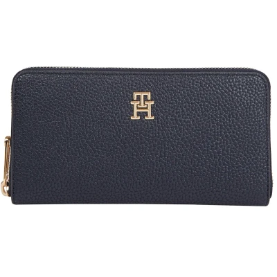 Abbildung von Tommy Hilfiger Emblem Large Geldbörse, Damen, Größe: One Size, Space blue