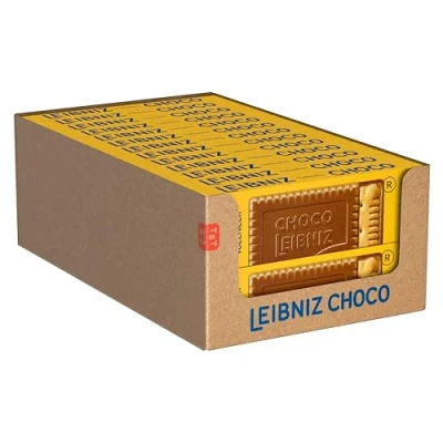Abbildung von LEIBNIZ Choco Vollmilch, 26er Pack, knusprige Butterkekse eingebettet in zarte Milchschokolade, Großpackung als Vorrat oder zum Verkauf (26 x 125 g)