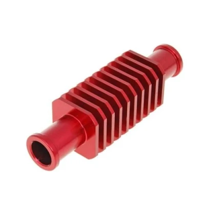 Abbildung von 2EXTREME Durchlaufkühler eckig rot 100mm kompatibel für Roller, Scooter, Mofa, Moped, Motorrad, universal