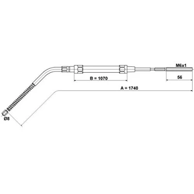 Abbildung von ATE 24.3727 0222.2 Handbremsseil 1740 BMW: 3 Compact
