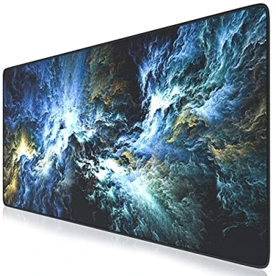 Abbildung von CSL XXL Mauspad Gaming 900x400 mm Mousepad groß Tischunterlage Large Size verbessert Präzision und Geschwindigkeit auch für Roccat Razer Logitech Maus Tastatur Blue Storm