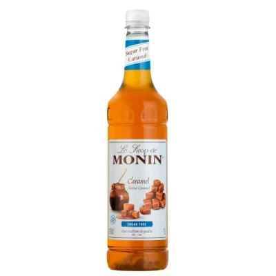 Abbildung von MONIN Zuckerfreier Premium Karamellsirup 1 l für Kaffee und Cocktails. Veganfreundlich, allergenfrei, 100 Prozent natürliche Aromen Farbstoffe. Kaffeesirup